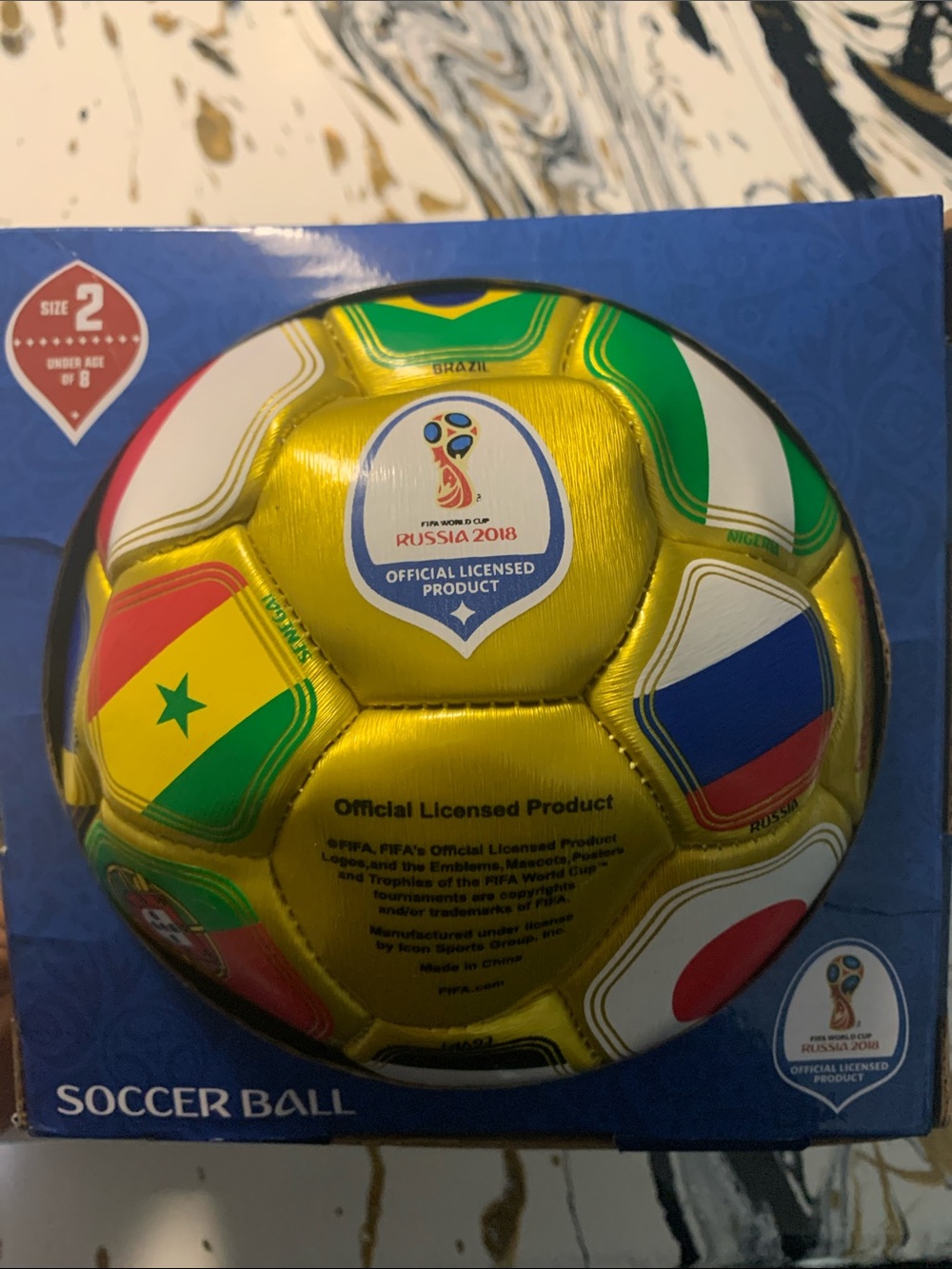 World Flags Soccer Ball - Yellow Multicolor